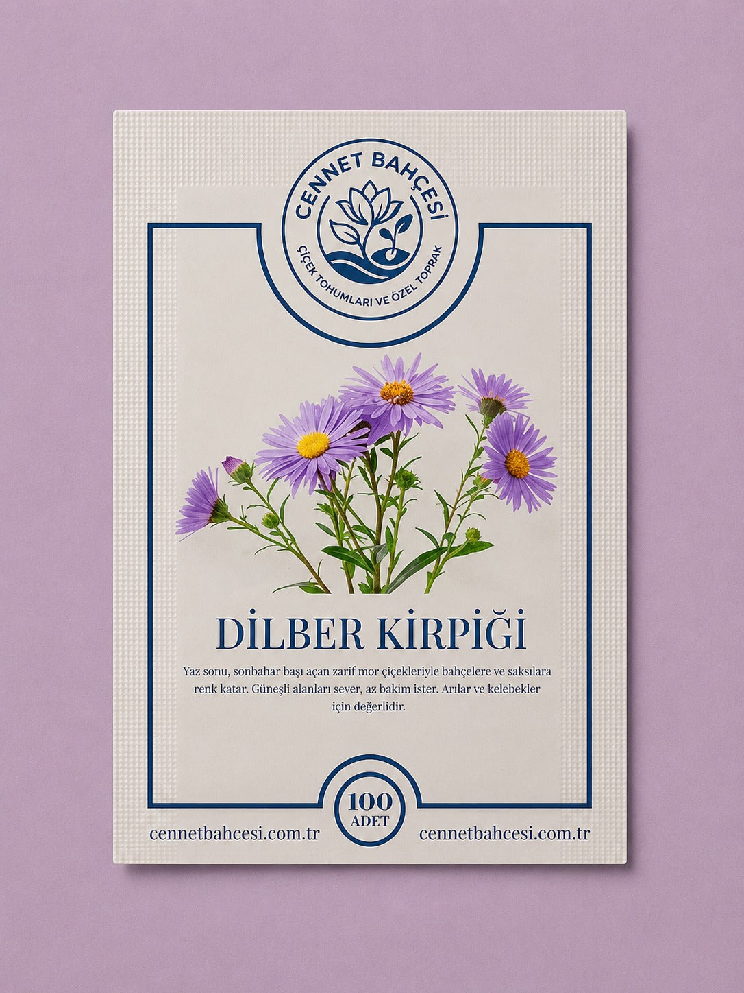 Cennet Bahçesi Dilber Kirpiği Çiçek Tohumu (100'lü Paket)