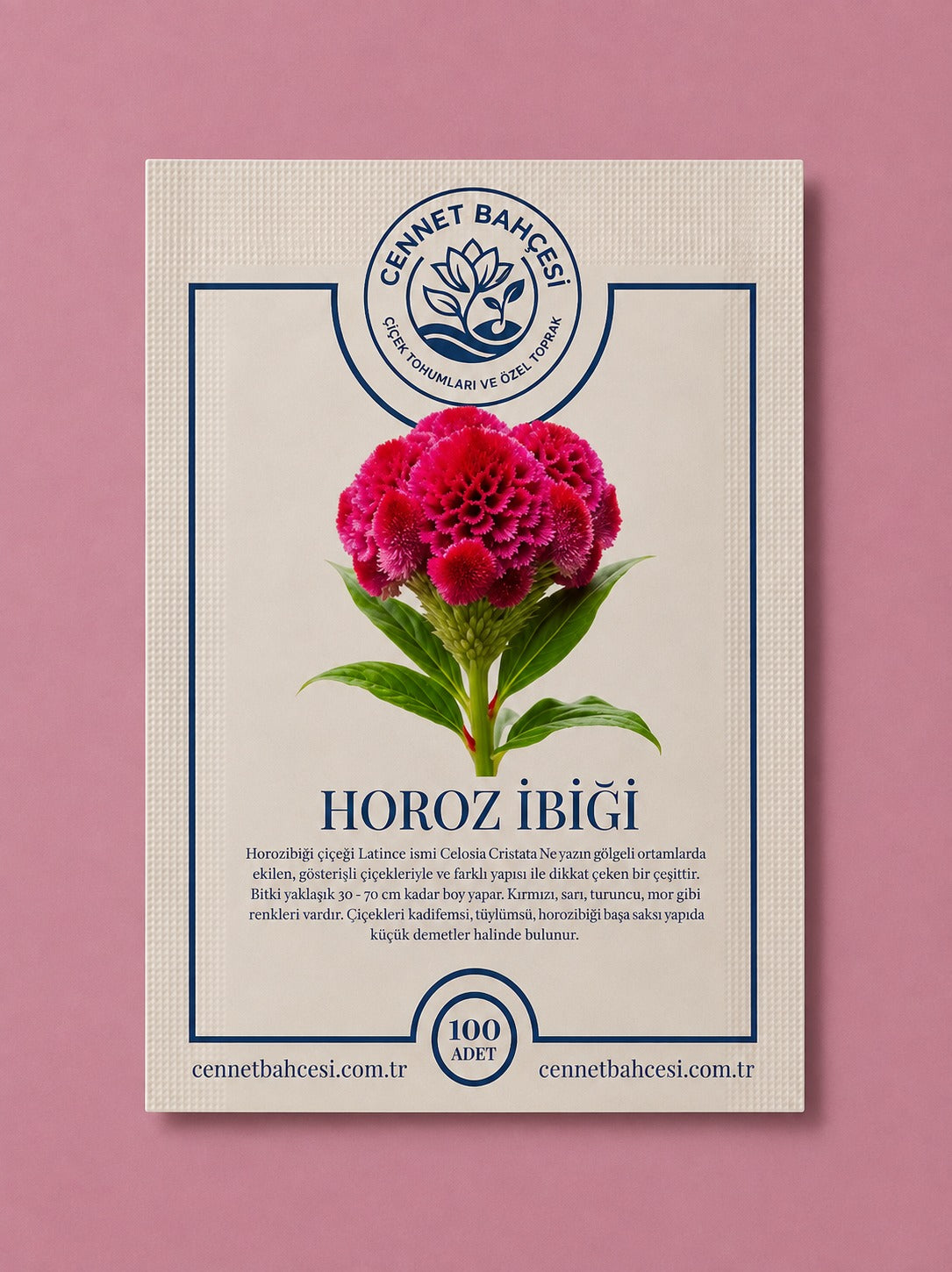 Cennet Bahçesi Horoz İbiği Çiçek Tohumu (100'lü Paket)