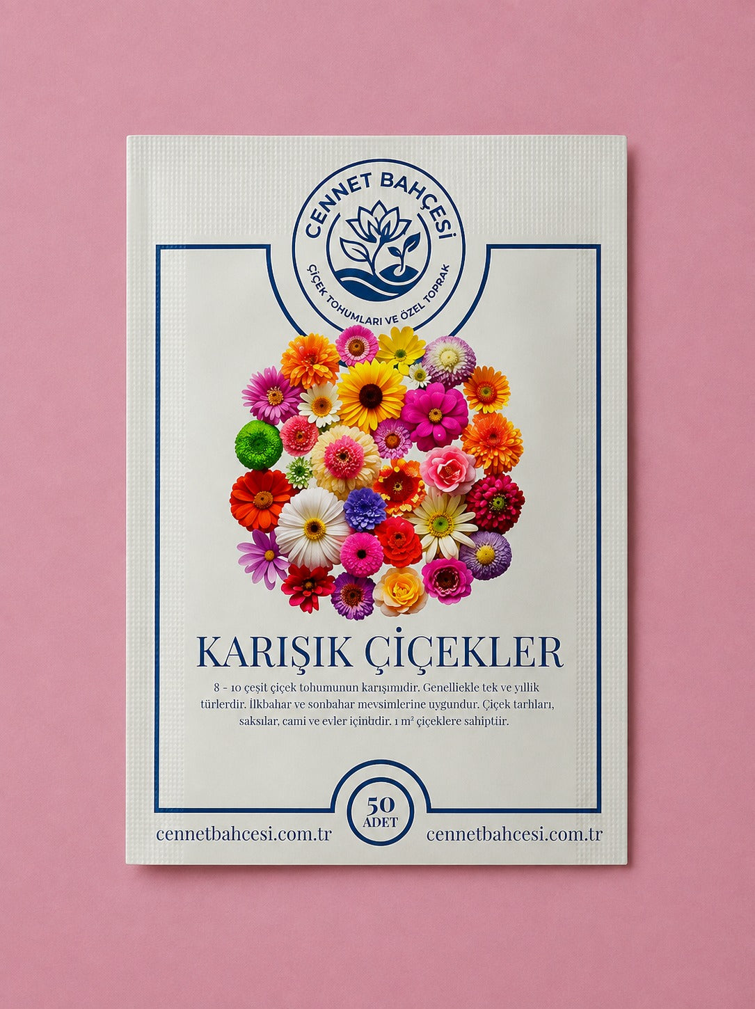 Cennet Bahçesi Karışık Çiçek Tohumu (50'li Paket)