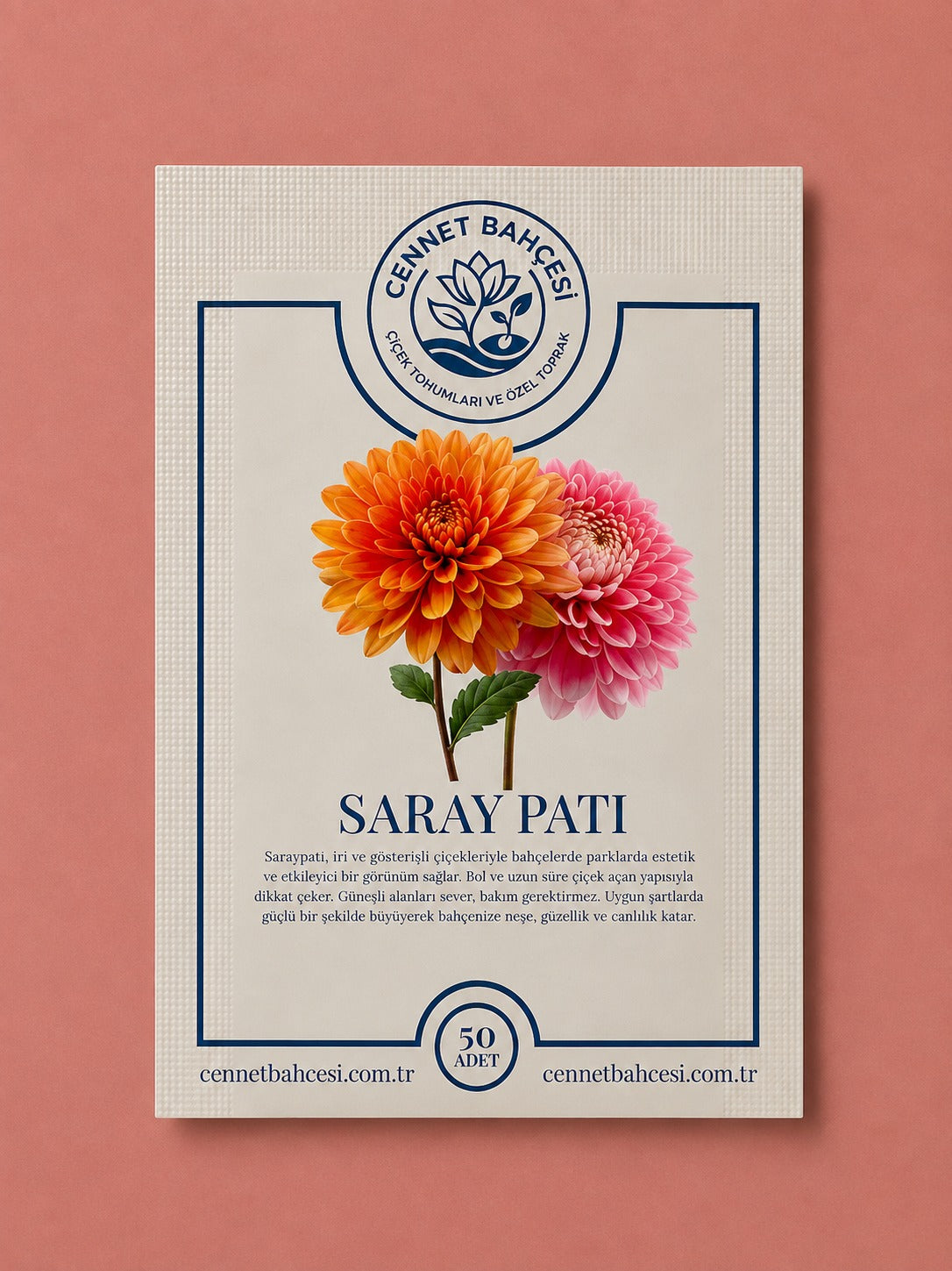 Cennet Bahçesi Saray Patı Çiçek Tohumu (50'li Paket)
