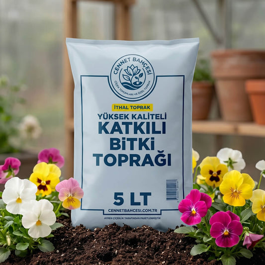100 Çiçek Tohumlu 5 Litrelik Katkılı ve İthal Toprak