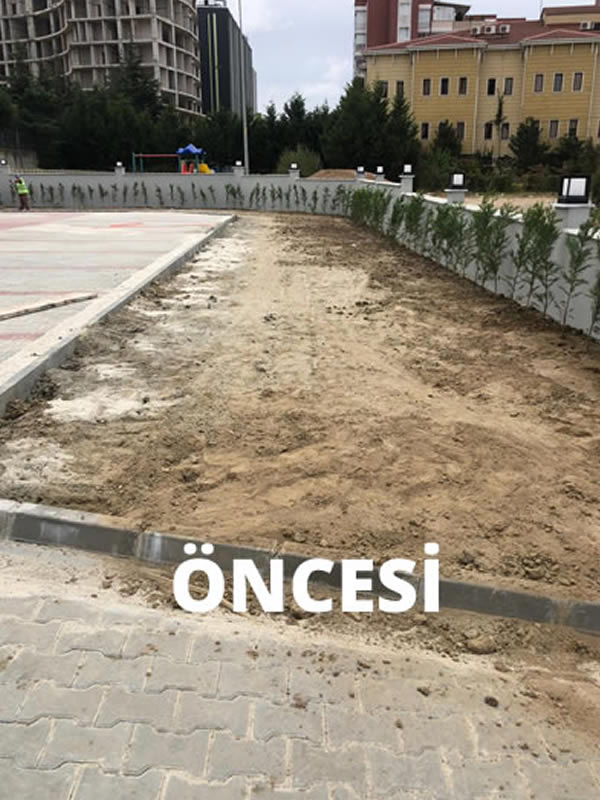 Villa bahçesi uygulama sonrası